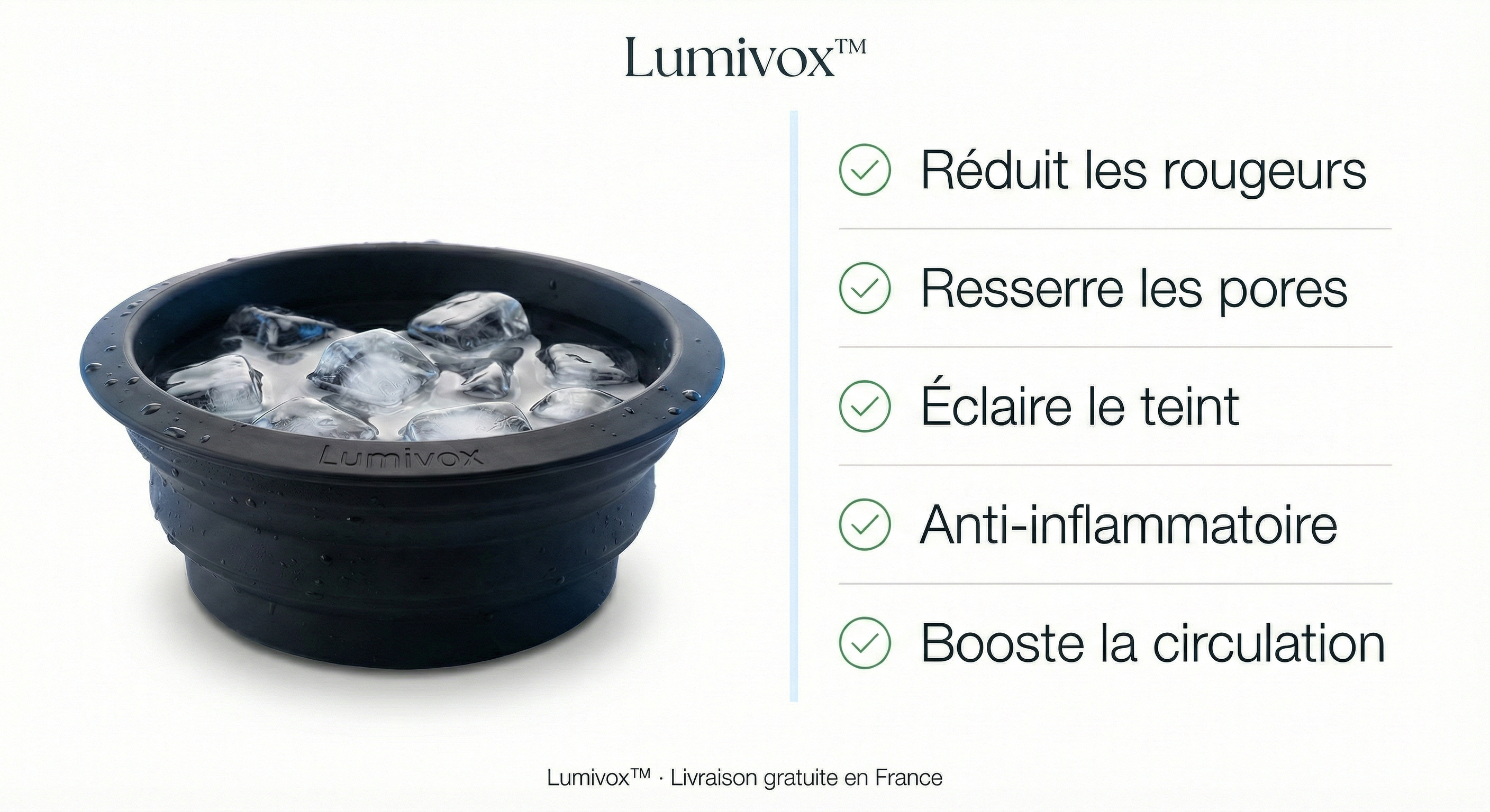Les bénéfices du Bain de Glace Facial Lumivox